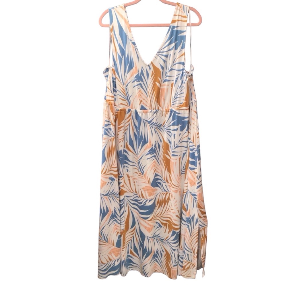 Cynthia Rowley Maxi Dress Rayon Tropical Print Sleeveless Full Length Dress 3X